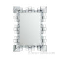 Miroir suspendu de forme rectangulaire